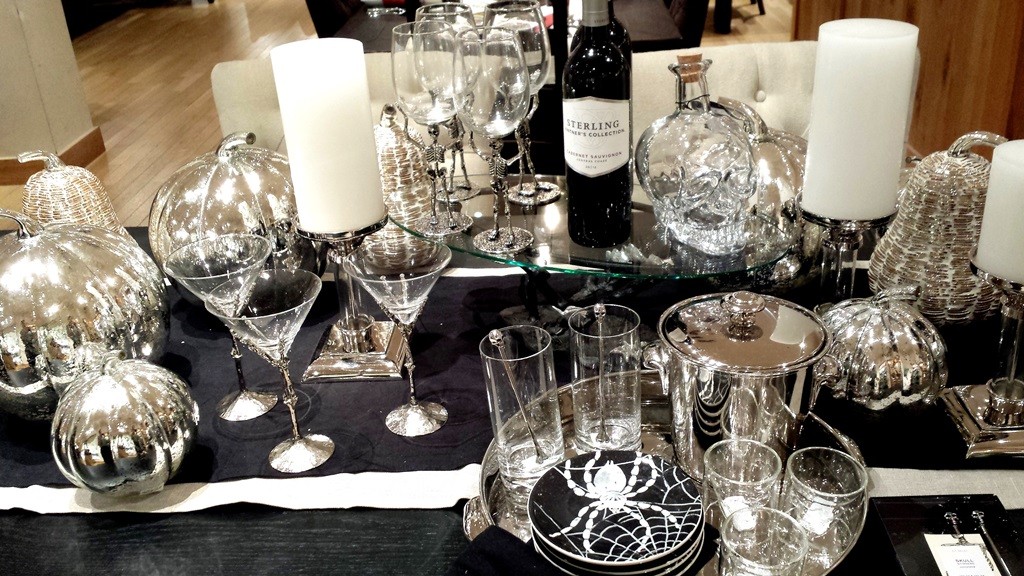 Silver table display